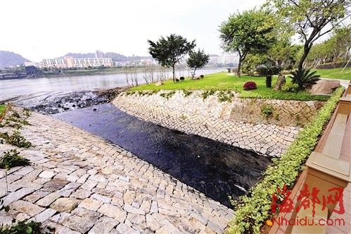 福州梅亭溝黑水入閩江 威脅福州飲用水源(組圖)