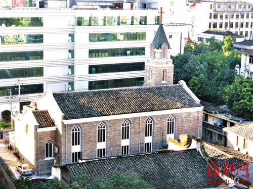 福州花巷教堂內(nèi) 辛亥革命舊址成廢墟