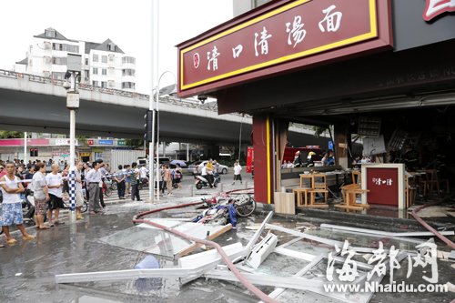 福州二環旁清口清湯面店液化氣爆炸 6人受傷