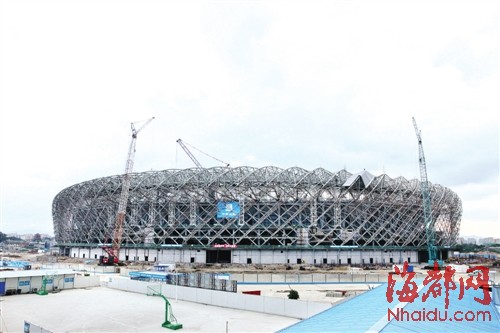 福州“鳥巢”現(xiàn)雛形 預(yù)計明年底前完工