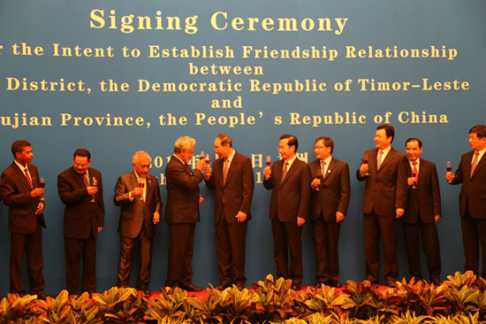 尤權:結合優勢 推動東帝汶與福建產業合作發展