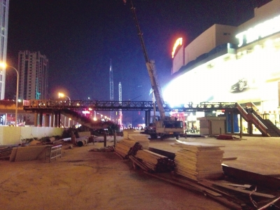 福州萬寶天橋先拆引橋 新增臨時鋼結構便橋