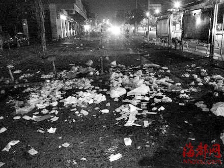 師大學生街日產16噸垃圾 9名環衛工要三班倒清掃