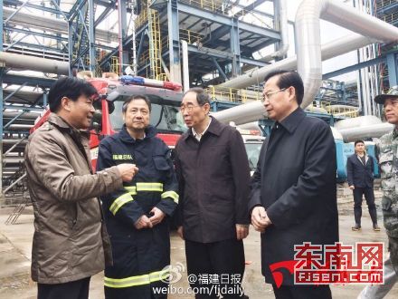 尤權蘇樹林今早在古雷事故現場再次進行部署