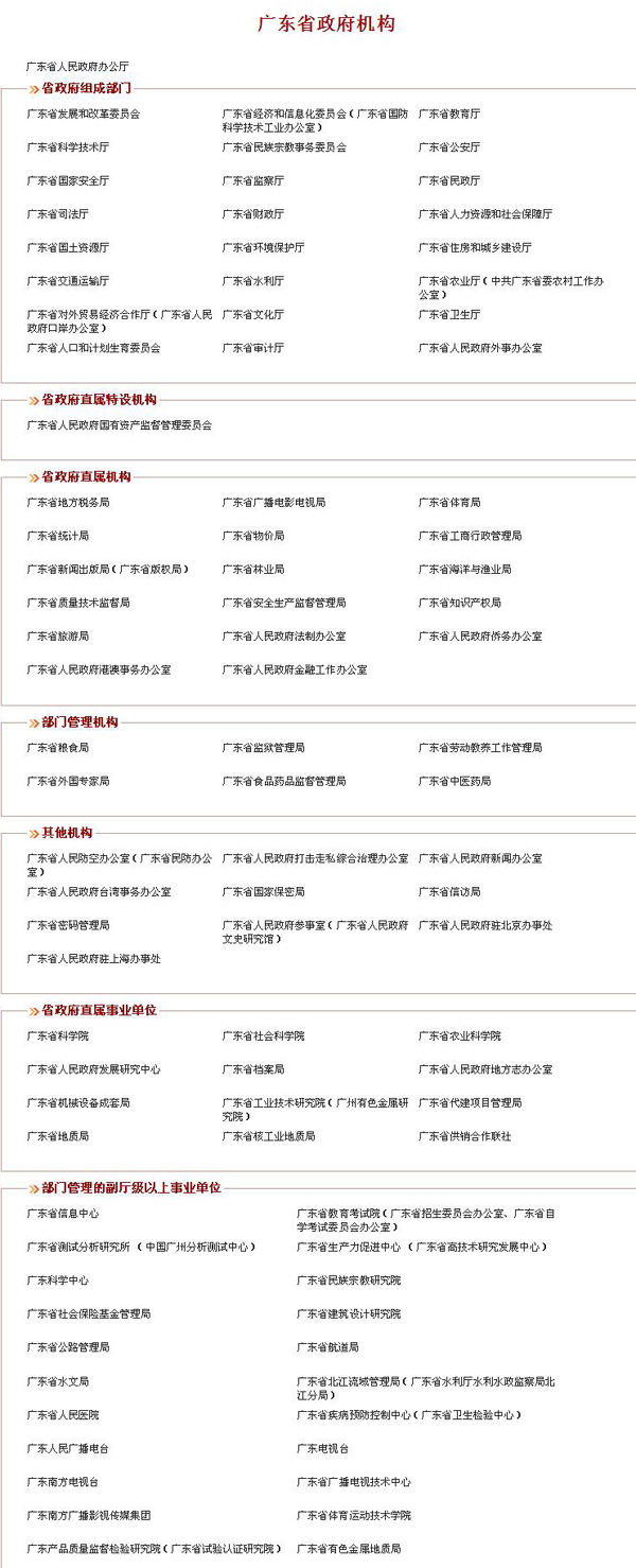 廣東省政府機構