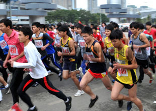 廣西柳州元旦長跑迎新年