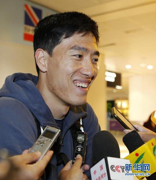 劉翔抵達倫敦 備戰奧運