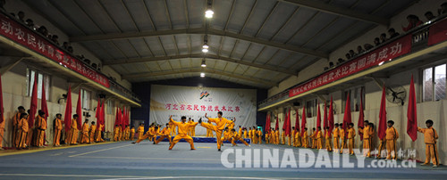 2016年河北省農民傳統武術比賽在文安縣拉開帷幕