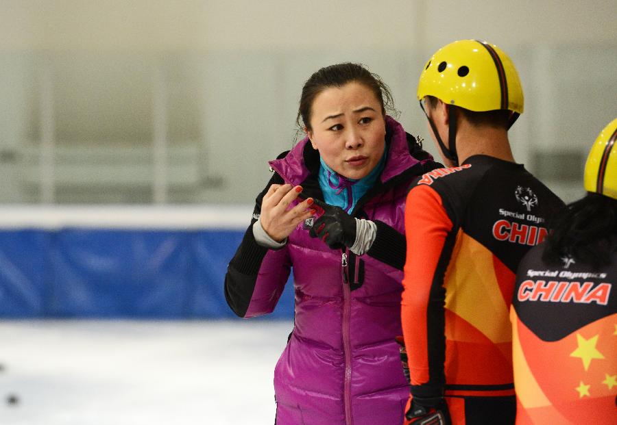 中國特奧速滑隊備戰世界冬季特奧會