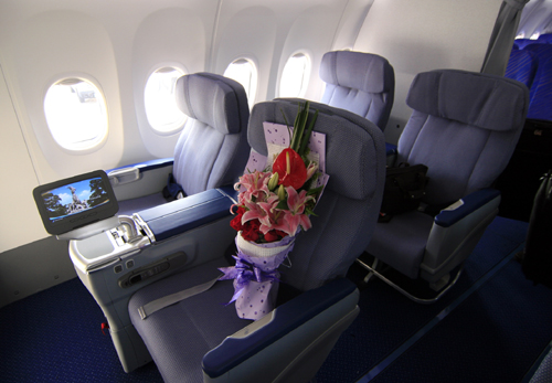 華中地區首架“天空內飾”波音客機加盟湖北