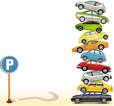 隨著汽車時代的來臨“搶車位大戰”開始上演