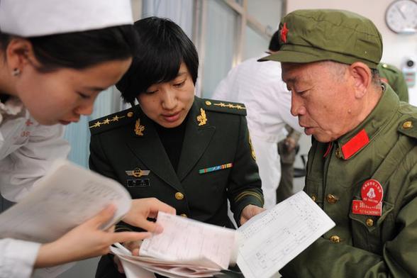 免費體檢關愛老軍人健康