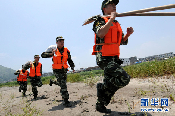 浙江溫州開展防汛抗臺演練