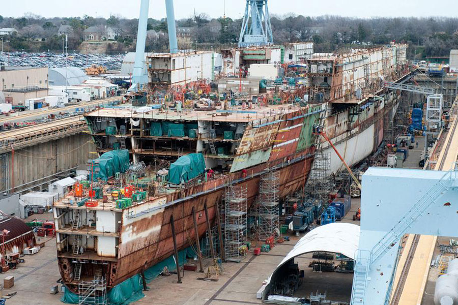 美國最新型CVN-78福特號航母近況曝光