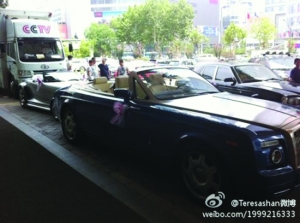 南京奢華婚禮大腕豪車云集 據稱毛阿敏董文華獻唱