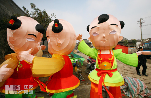 南京秦淮燈會開始布展