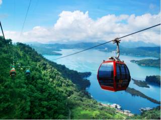 日月潭纜車今天通車 全新視野俯瞰山光水色