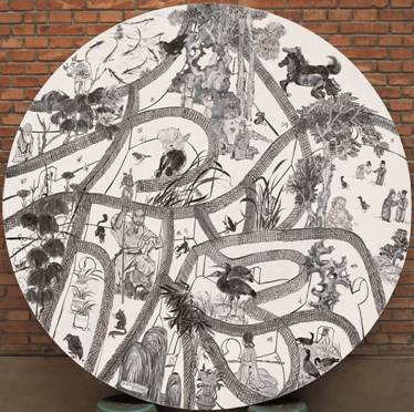 藝術家岳敏君首次在成都辦個展