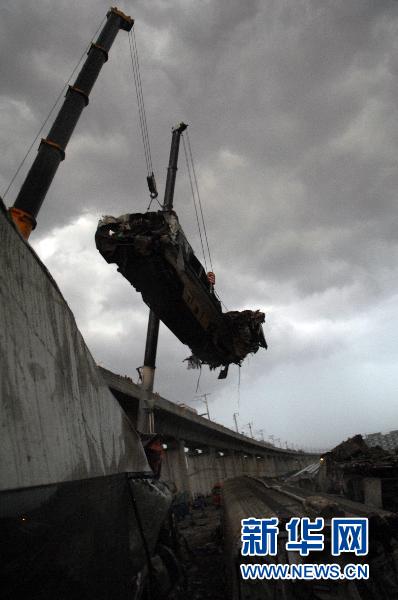 【溫州動車事故】事故現場清場接近尾聲
