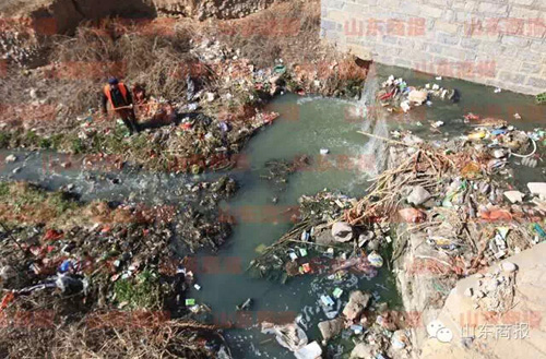 濟南臥虎山水庫成垃圾場 上游農家樂污水流進水庫