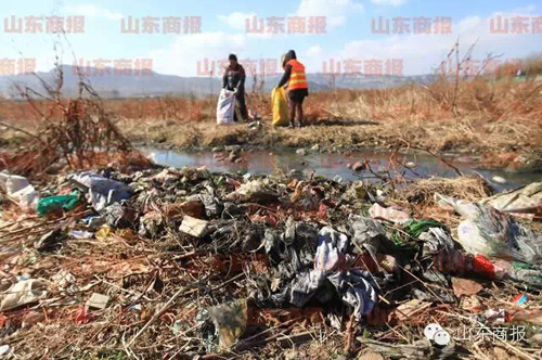 濟南臥虎山水庫成垃圾場 上游農家樂污水流進水庫