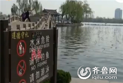 濟南三小伙兒凌晨大明湖電魚 5斤魚換來5日拘留