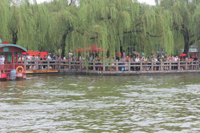 濟南市第十二屆龍舟賽在大明湖進行決賽