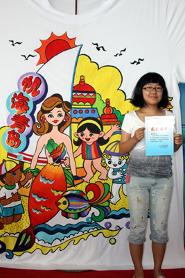 青島少兒自繪文化衫紀念北京奧運三周年