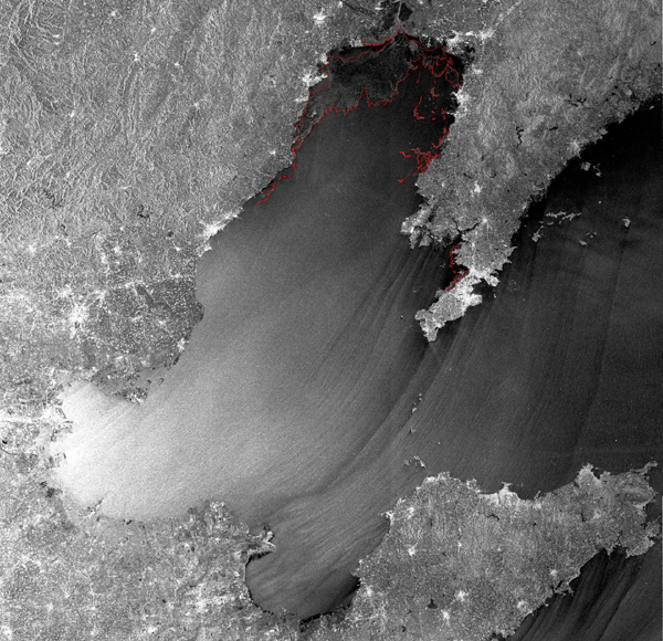 渤海海冰面積一周銳減萬余平方公里