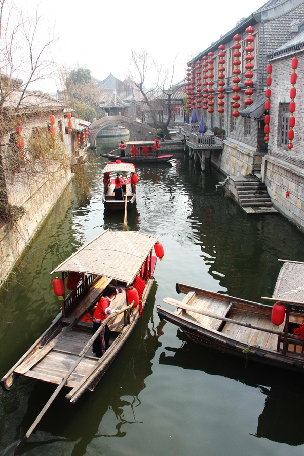 農歷“二月二”山東臺兒莊古運河畔再現祭河神傳統民俗