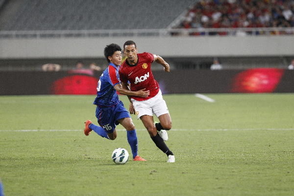 足球——中英友誼賽：曼聯(lián)勝申花