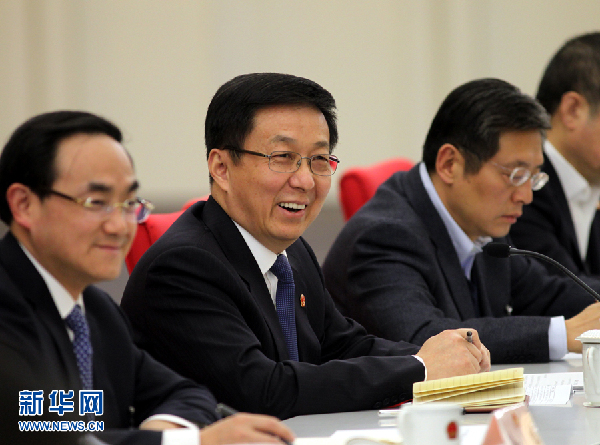 韓正參加上海市人代會浦東新區代表團審議