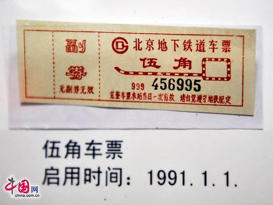 圖說北京地鐵票近半個世紀的演變
