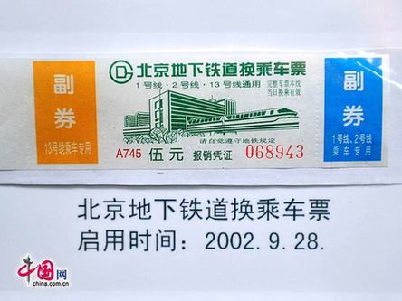 圖說北京地鐵票近半個世紀的演變