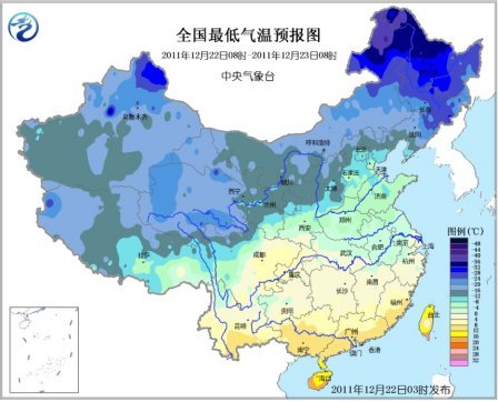 未來三天中國東北部分地區降溫可達10℃以上