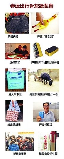 “春運青年圖譜”網上爆紅惡搞創意裝備稱絕(圖)