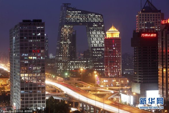 央視新臺址主樓竣工 將用于轉播倫敦奧運(圖)