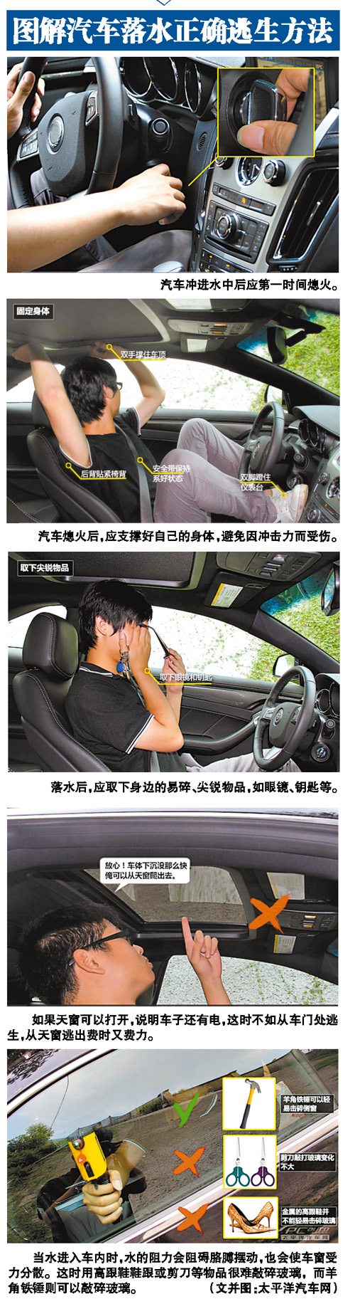 汽車頭枕破窗逃生？難！汽車專家傳授自救良方