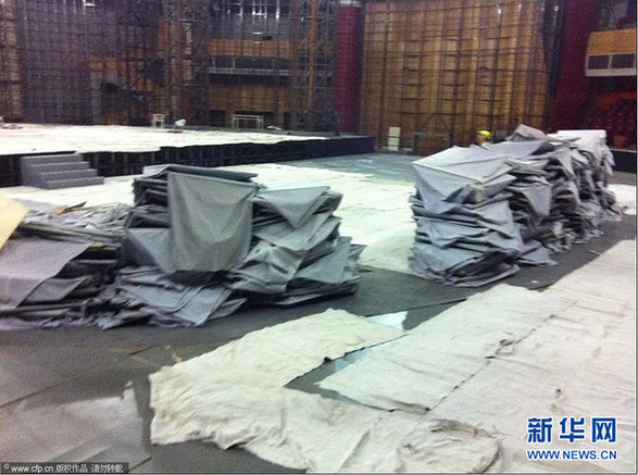 2013年央視蛇年春晚舞臺開始施工 內場圖曝光