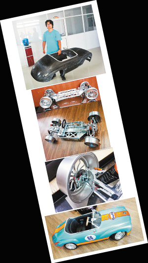 手工帝老爸給娃自制小跑車引膜拜 網友:這要逆天