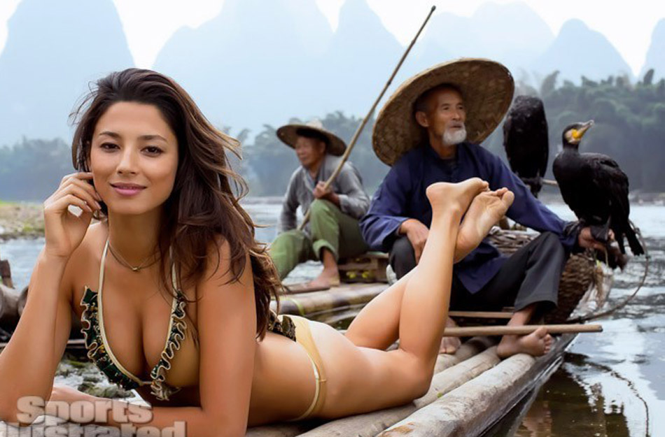 女模桂林拍泳裝寫真登美國雜志引爭(zhēng)議