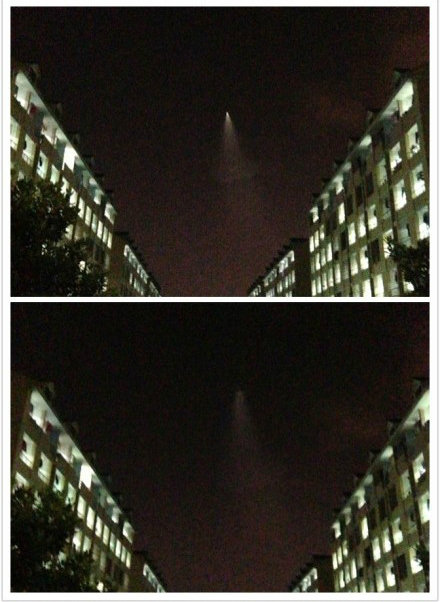 我國(guó)多地出現(xiàn)UFO 網(wǎng)友分析疑是反導(dǎo)試驗(yàn)（圖）