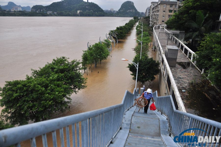 柳江柳州段出現(xiàn)超警戒水位 水位仍在上漲