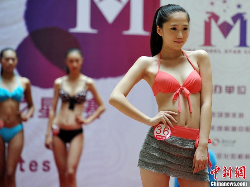 模特大賽河北佳麗穿泳裝秀身材【高清組圖】