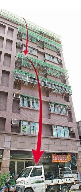 臺灣一男子為進女友家門 學蜘蛛人七樓攀降摔死