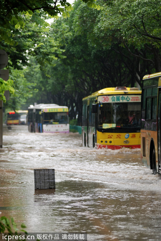 臺(tái)風(fēng)西馬侖登陸 廈門一夜間變澤國