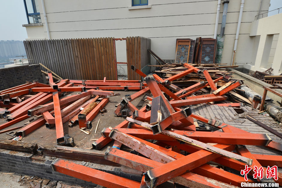 蘇州“樓頂園林”違建已拆除