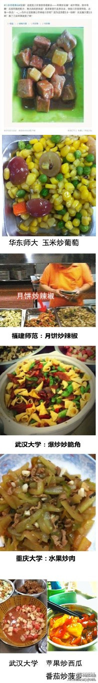 川農同學“閃瞎眼”：食堂竟有蘋果炒豆腐