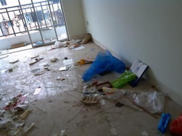 女子與丈夫離婚分割財產 摳走家中木質墻腳(圖)