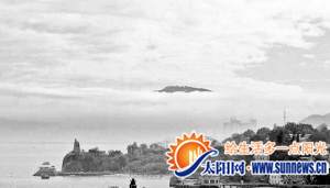 鼓浪嶼上空現海市蜃樓 專家:疑是平流霧造成錯覺